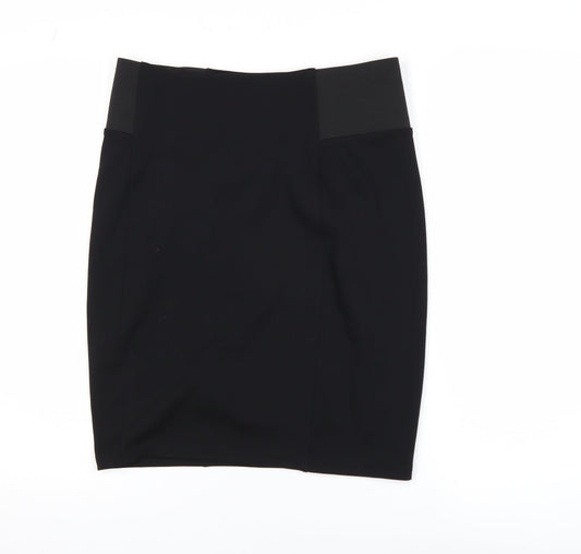 Vero Moda Women's Black Pencil Skirt L Stretch Knee Length Workwear