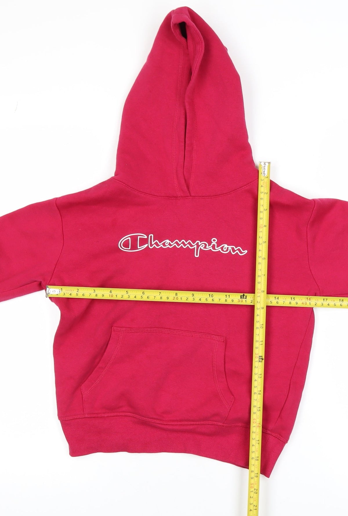 Champion Girls Pink Pullover Hoodie Medium 9-10 Years Logo Fleece