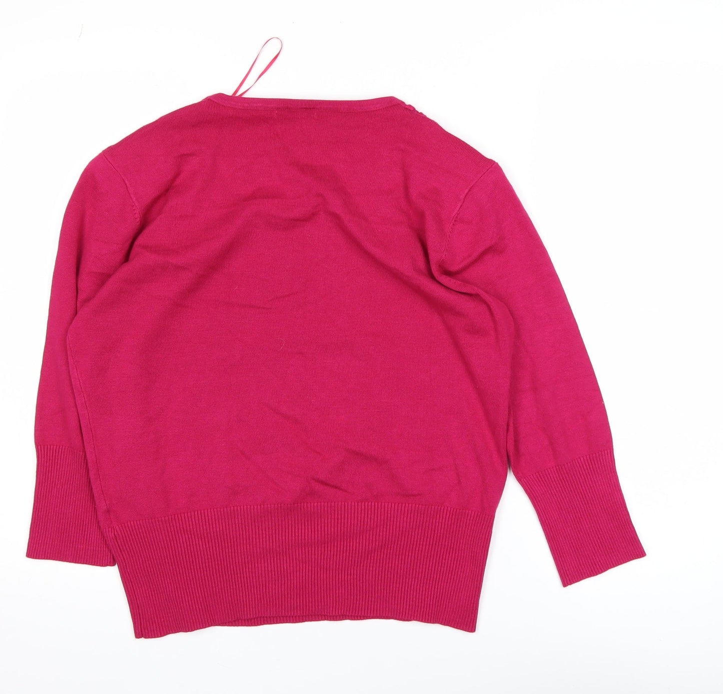 Roman Women’s Pink 3/4 Sleeve Knit Square Neck Blouse Size 16