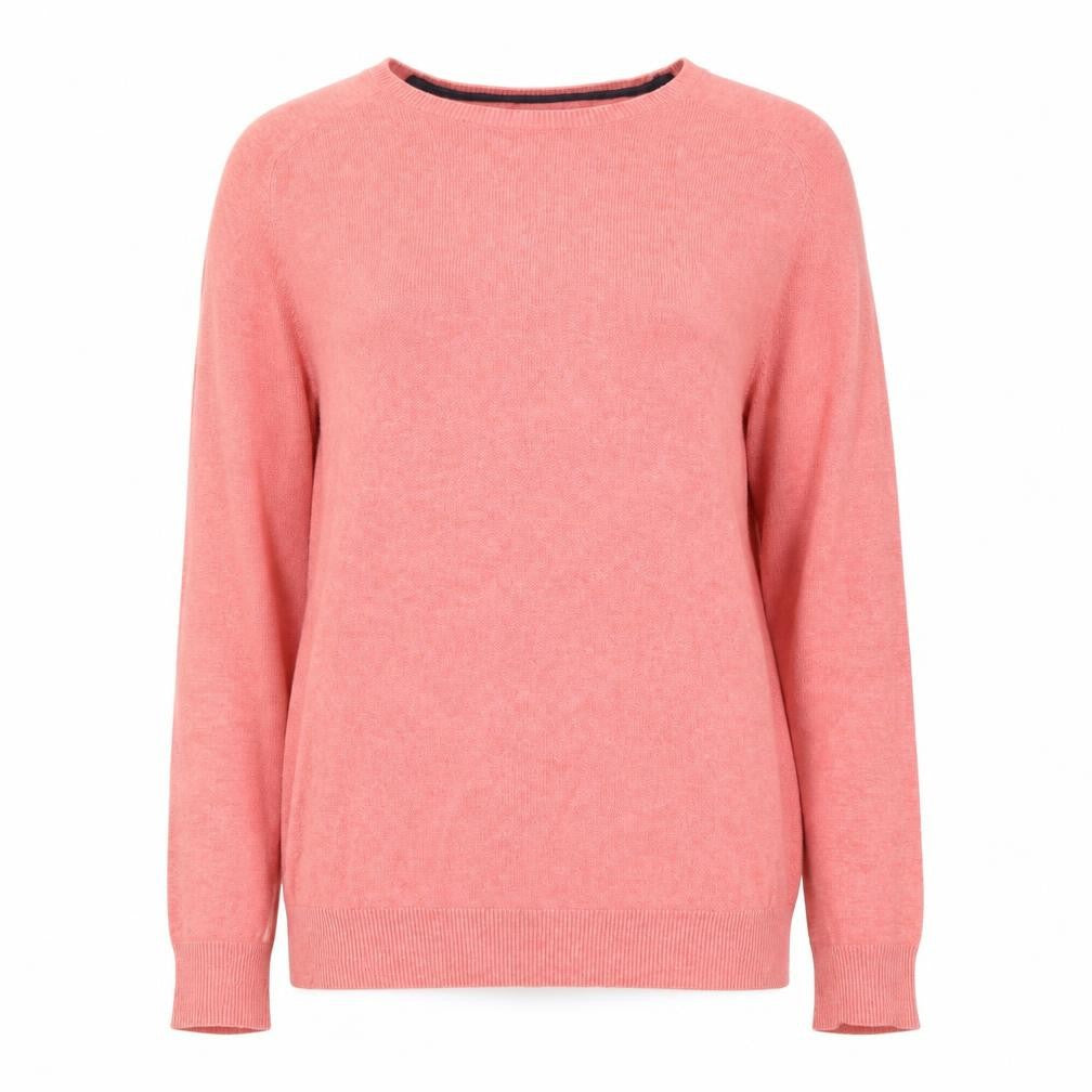 Springfield Womens Pink Crew Neck Cotton Pullover Jumper Size 12