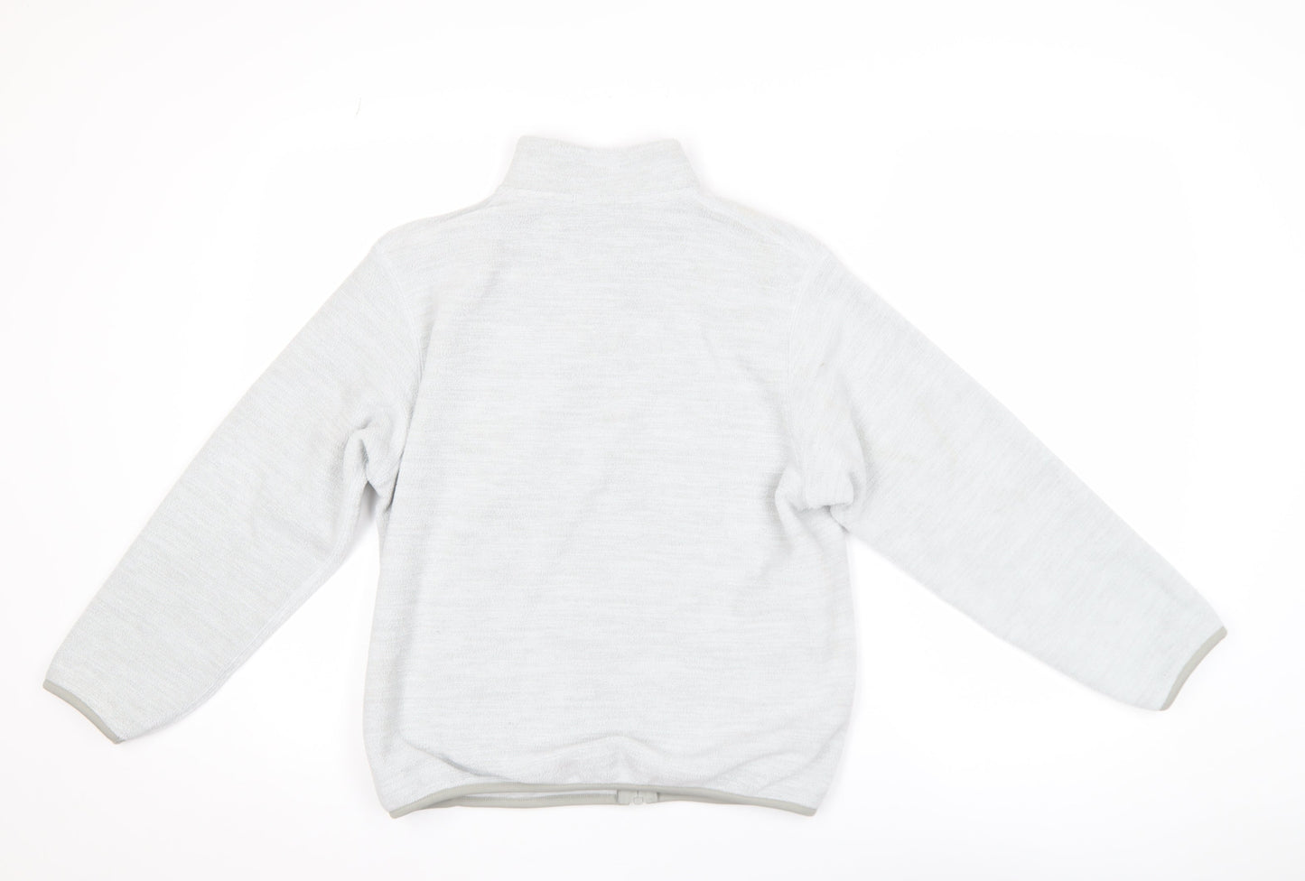 Uniqlo Girls Grey Fleece Basic Activewear Jacket 11-12 Years Zip Lightweight