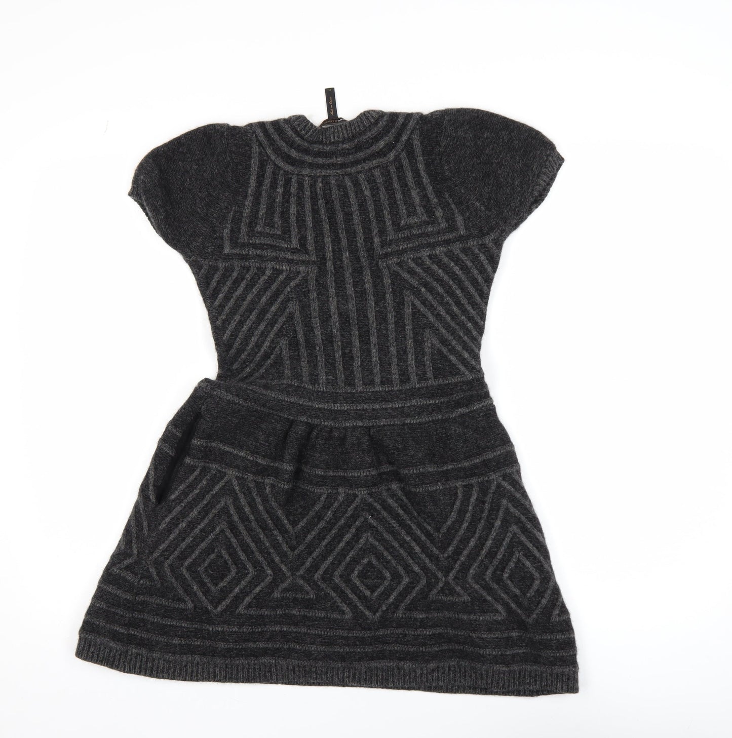 BCBG Max Azria Women's Grey Wool Jumper Dress XS
