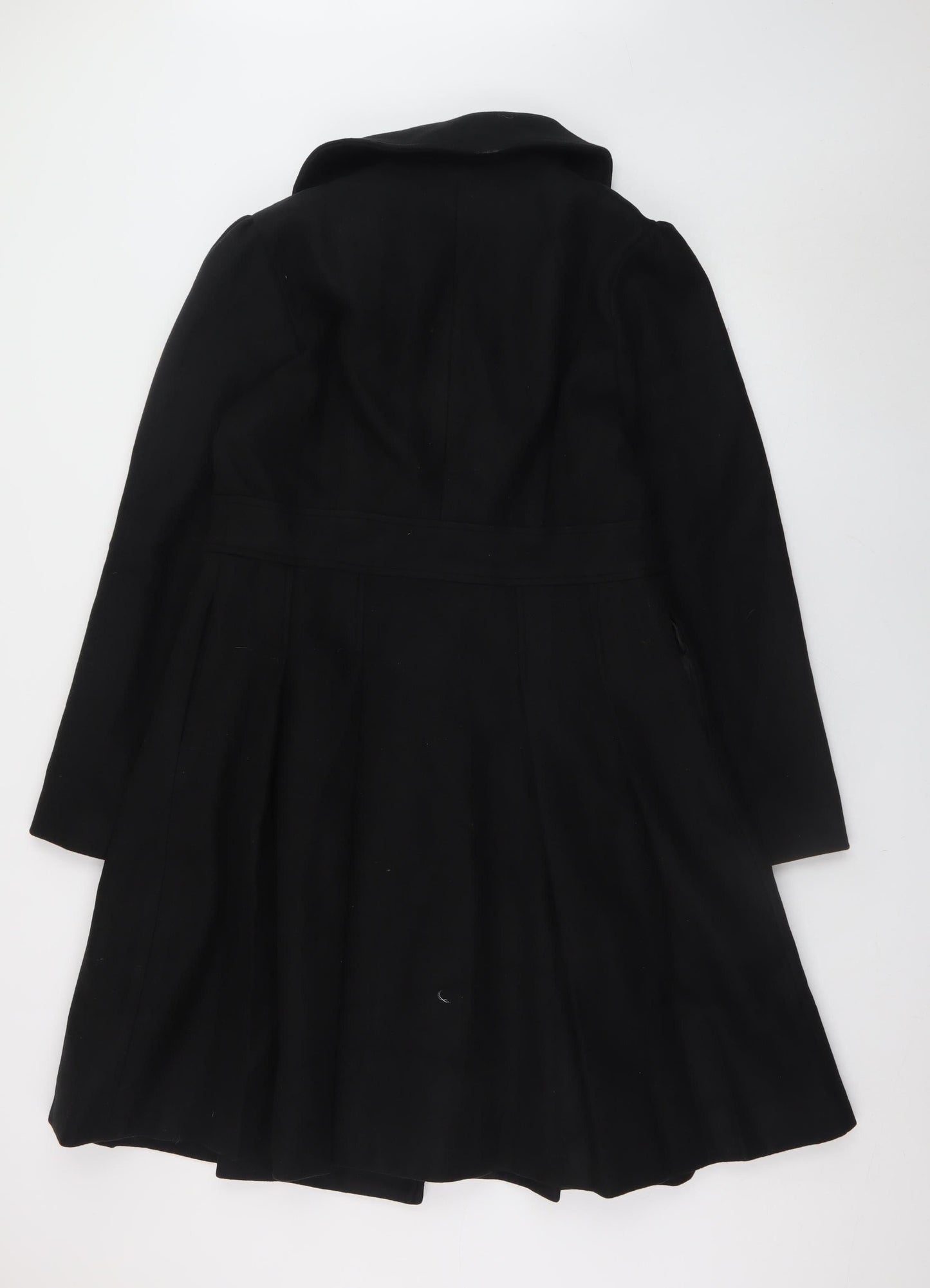 Grace Karin Women's Black Long Overcoat Lined Coat Size L