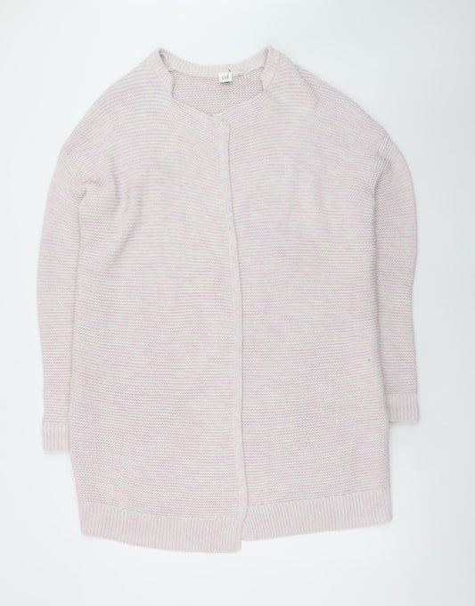 GAP Womens Pink Cotton Knit Long Sleeve Open Cardigan M