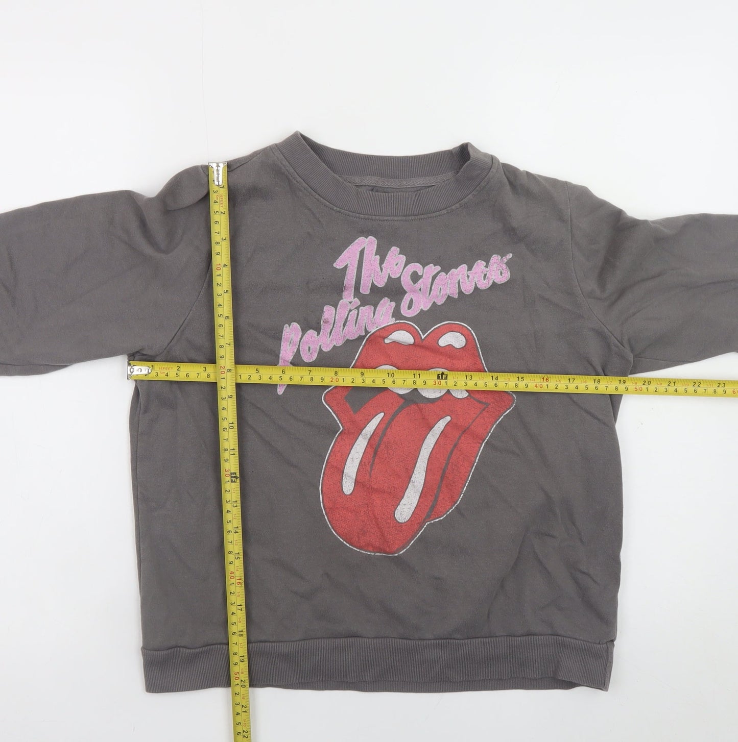 The Rolling Stones Womens Grey Medium Pullover Sweatshirt