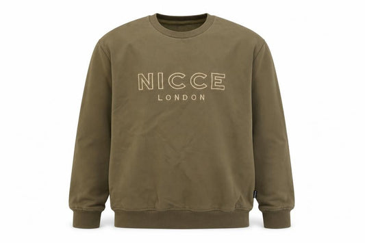 NICCE London Men’s Brown Crew Neck Logo Sweatshirt Size L