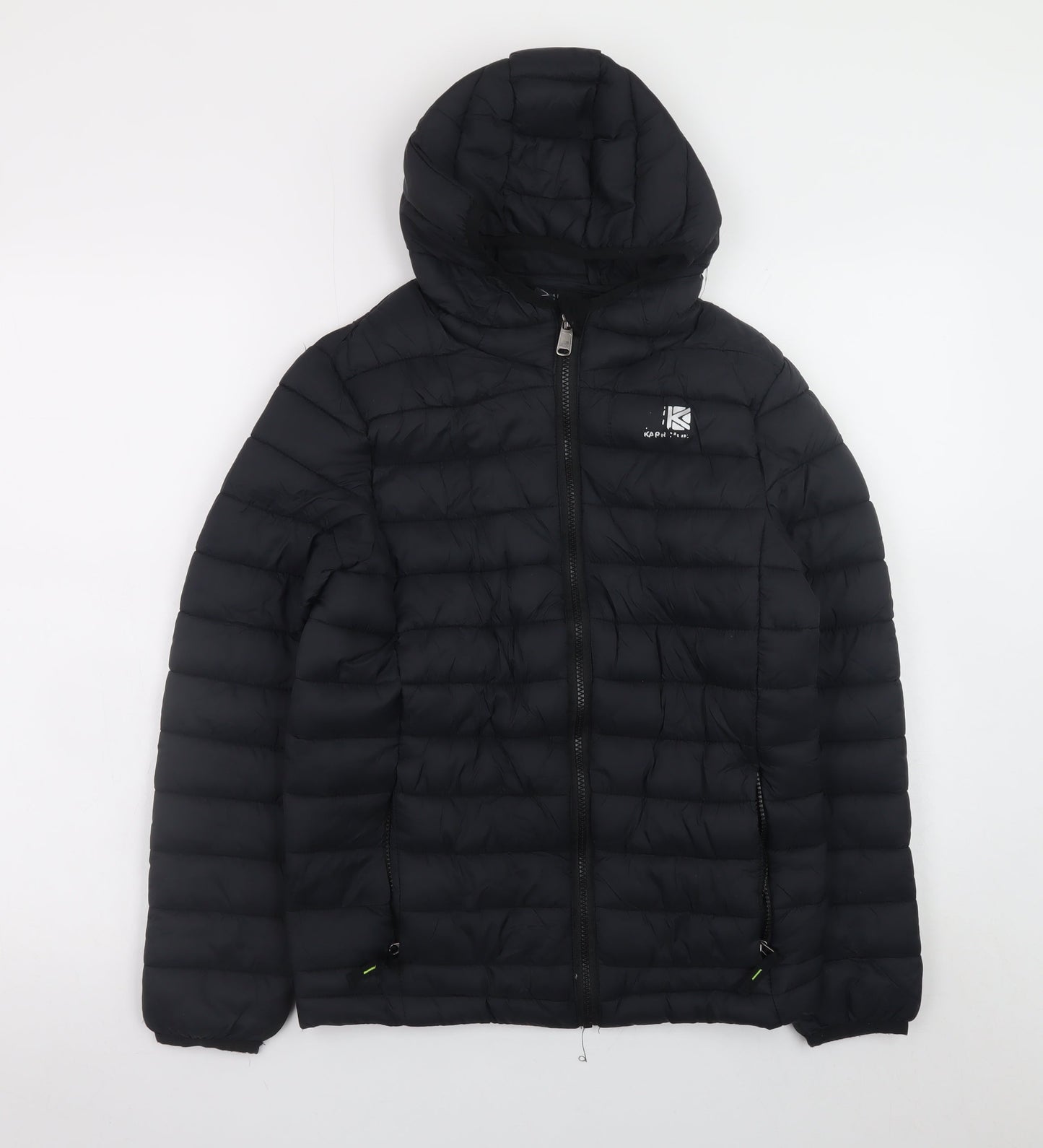 Karrimor Boys Black 13 Years Hooded Puffer Jacket with Full Zip