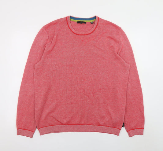 Ted Baker Mens Red XL Crew Neck Knit Jumper