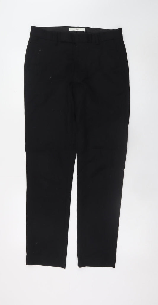 River Island Men’s Black Slim Fit Cotton Chino Trousers 28S
