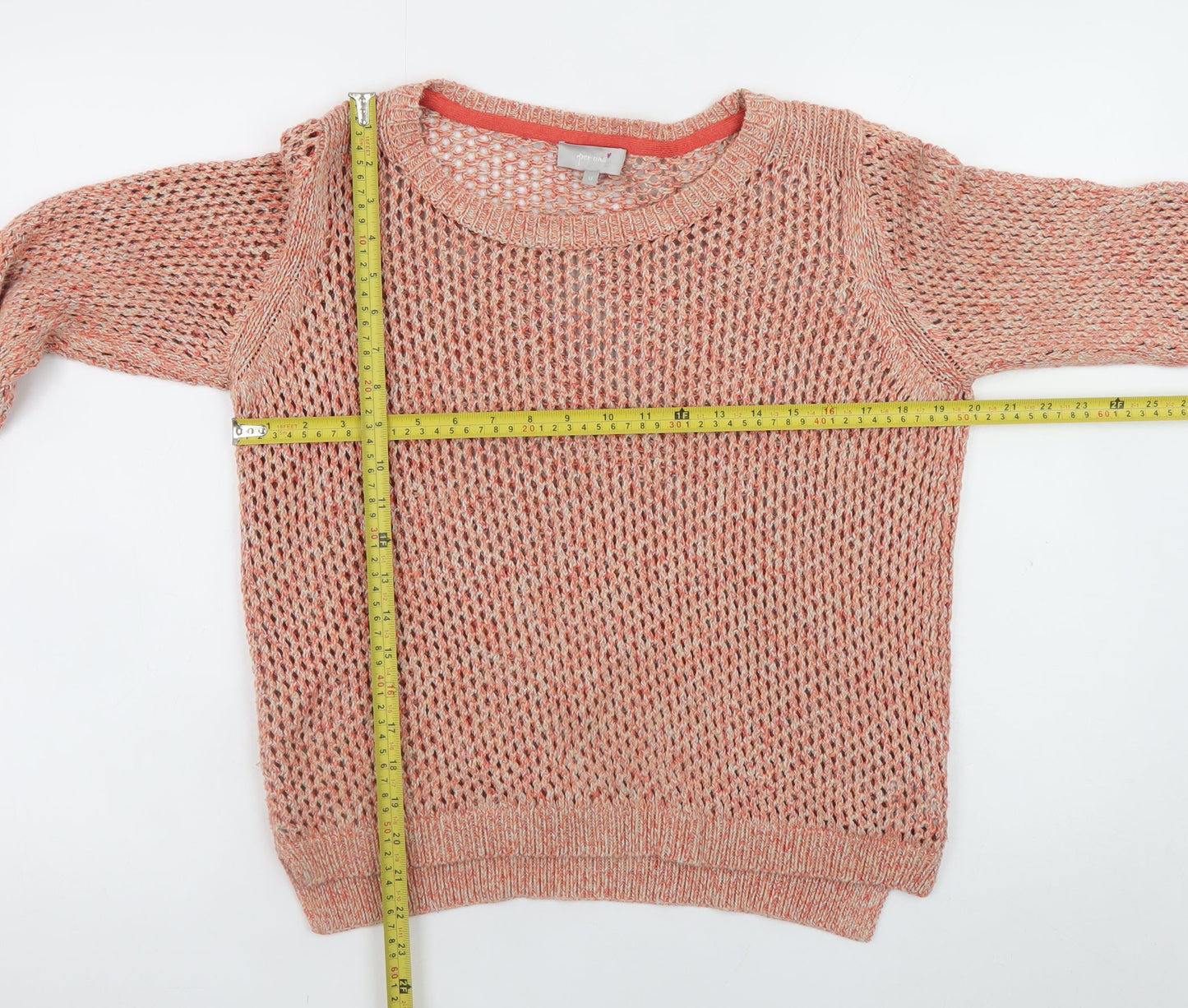 Marks and Spencer Women’s Pink Open-Knit Jumper Size 12