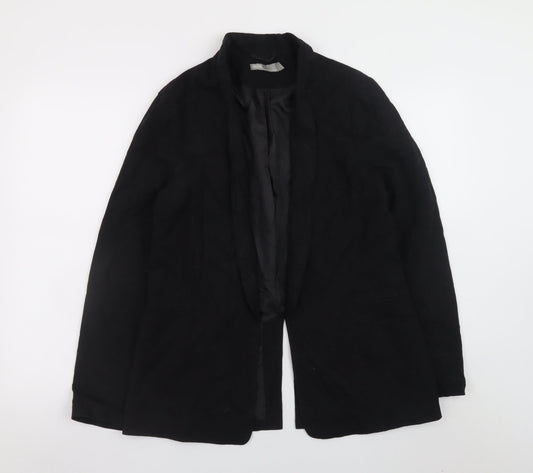 ASOS Women’s Black Linen Blend Blazer Size 12 Regular Fit
