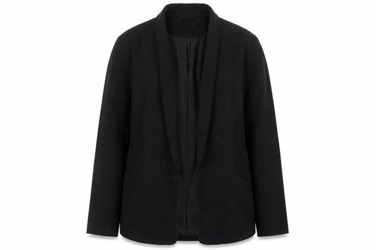 ASOS Women’s Black Linen Blend Blazer Size 12 Regular Fit