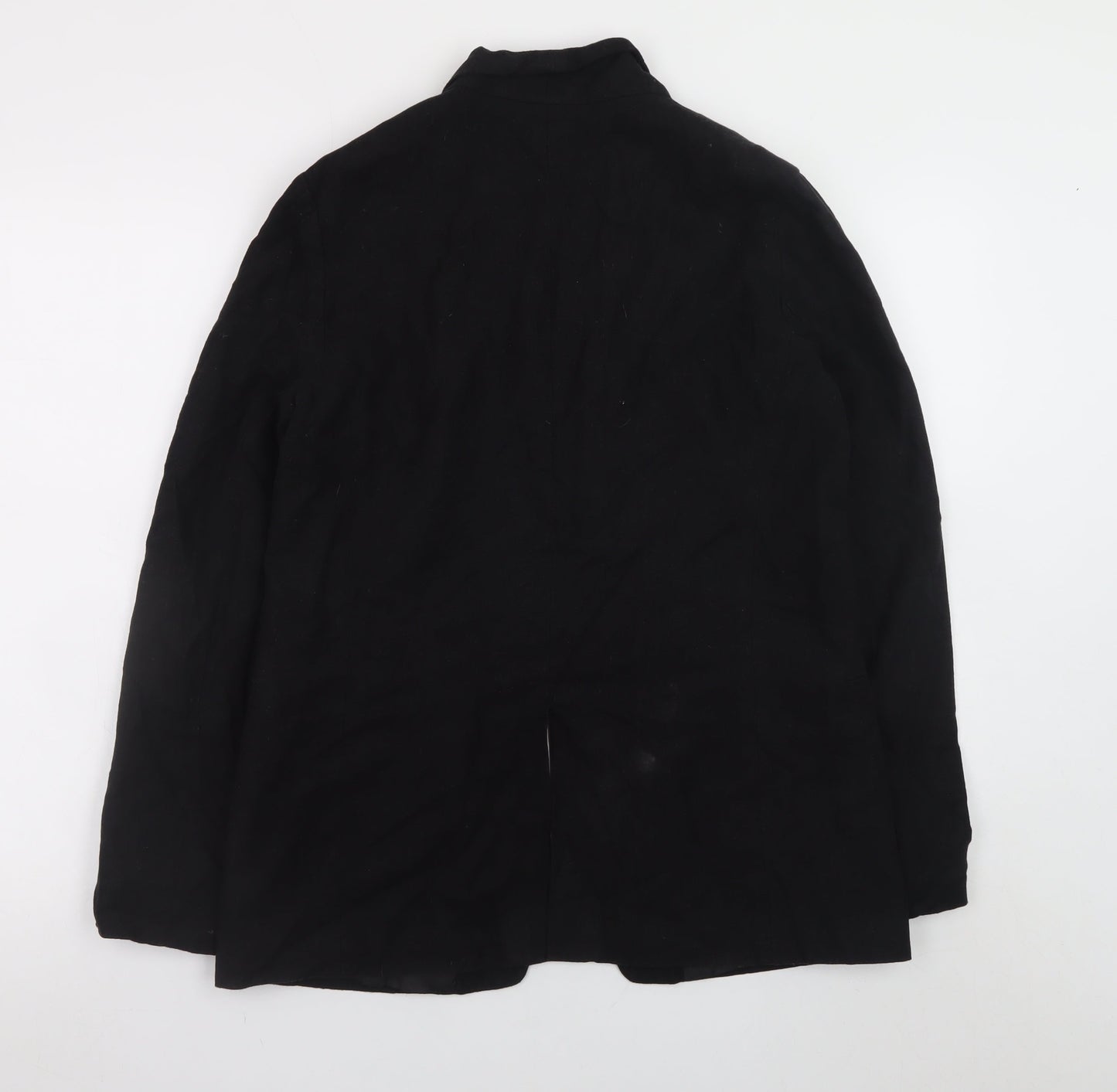 ASOS Women’s Black Linen Blend Blazer Size 12 Regular Fit