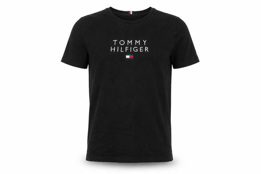 Tommy Hilfiger Men's Black Organic Cotton Short Sleeve T-Shirt Size M