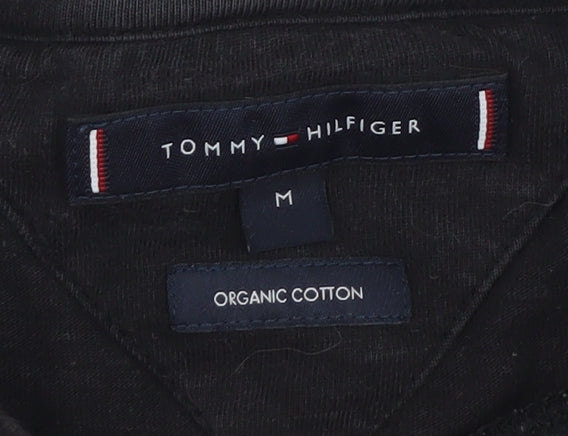 Tommy Hilfiger Men's Black Organic Cotton Short Sleeve T-Shirt Size M