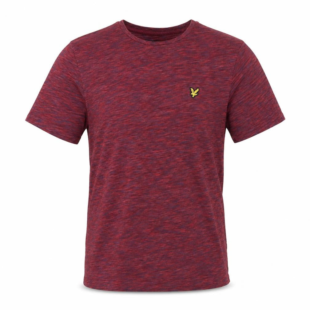 Lyle & Scott Men's Red Marl Crew Neck Cotton T-Shirt Size M
