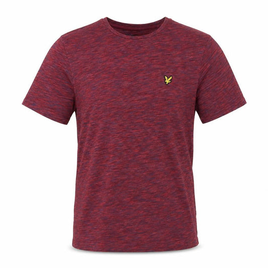Lyle & Scott Men's Red Marl Crew Neck Cotton T-Shirt Size M