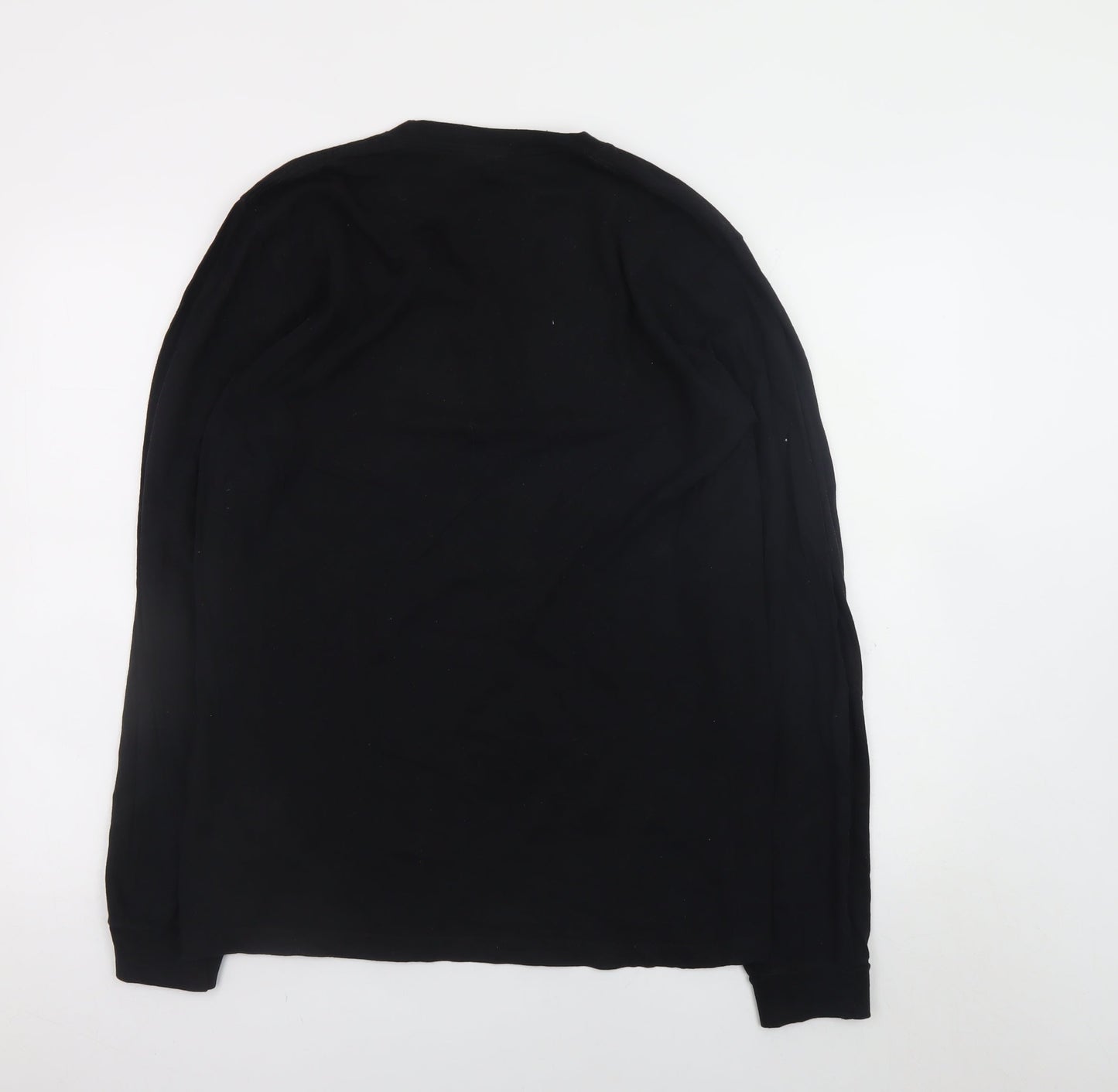 American Apparel Men's Black Long Sleeve Graphic T-Shirt Size M