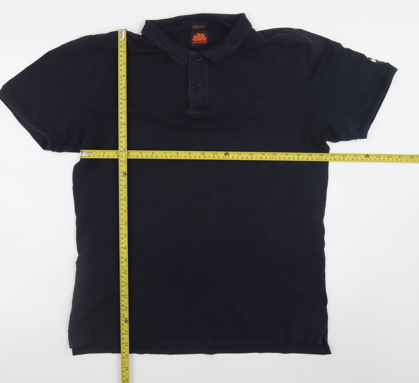 Sundek Men's Black Polo Shirt 2XL Cotton Stretch Classic Fit