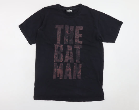 The Batman Men’s Black Cotton Graphic Print T-Shirt Size S