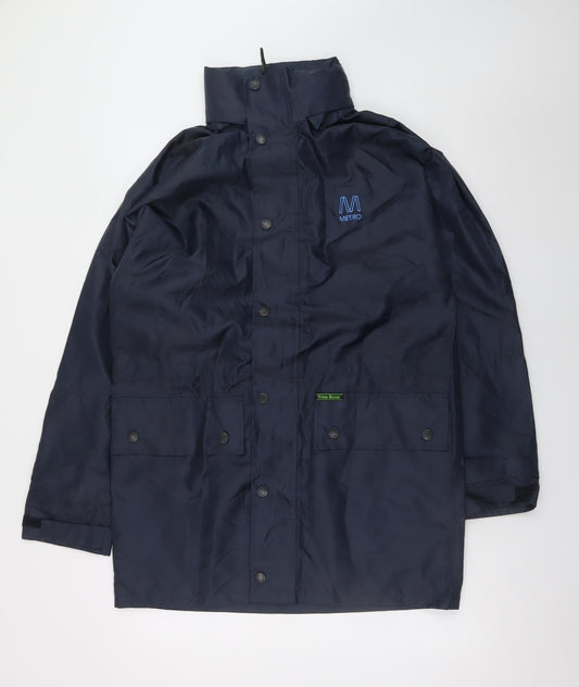 Prime Mover Men's Blue Waterproof Rain Jacket S Regular Fit