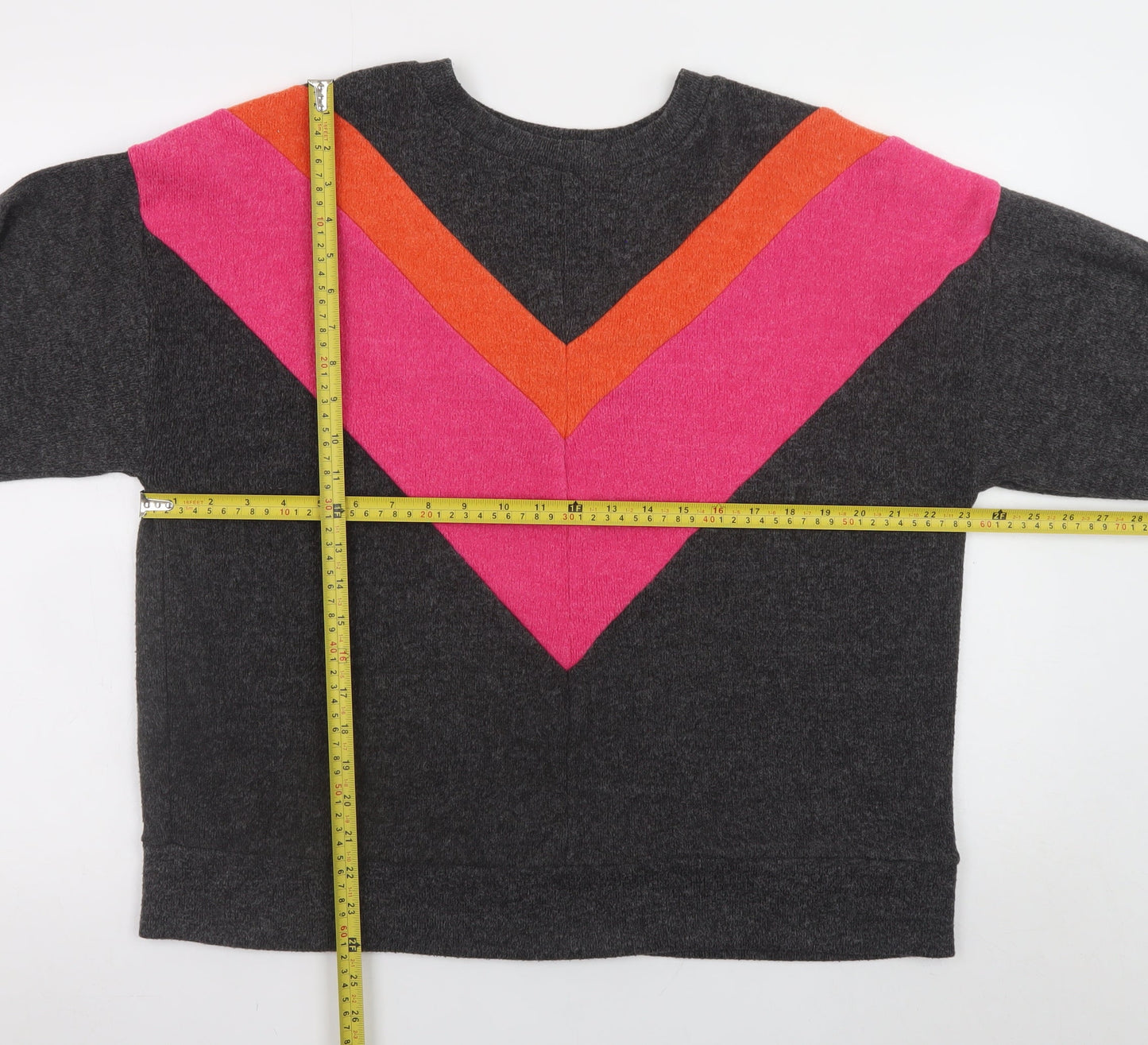 Tu Women's Multicoloured Crew Neck Pullover Jumper Size 14