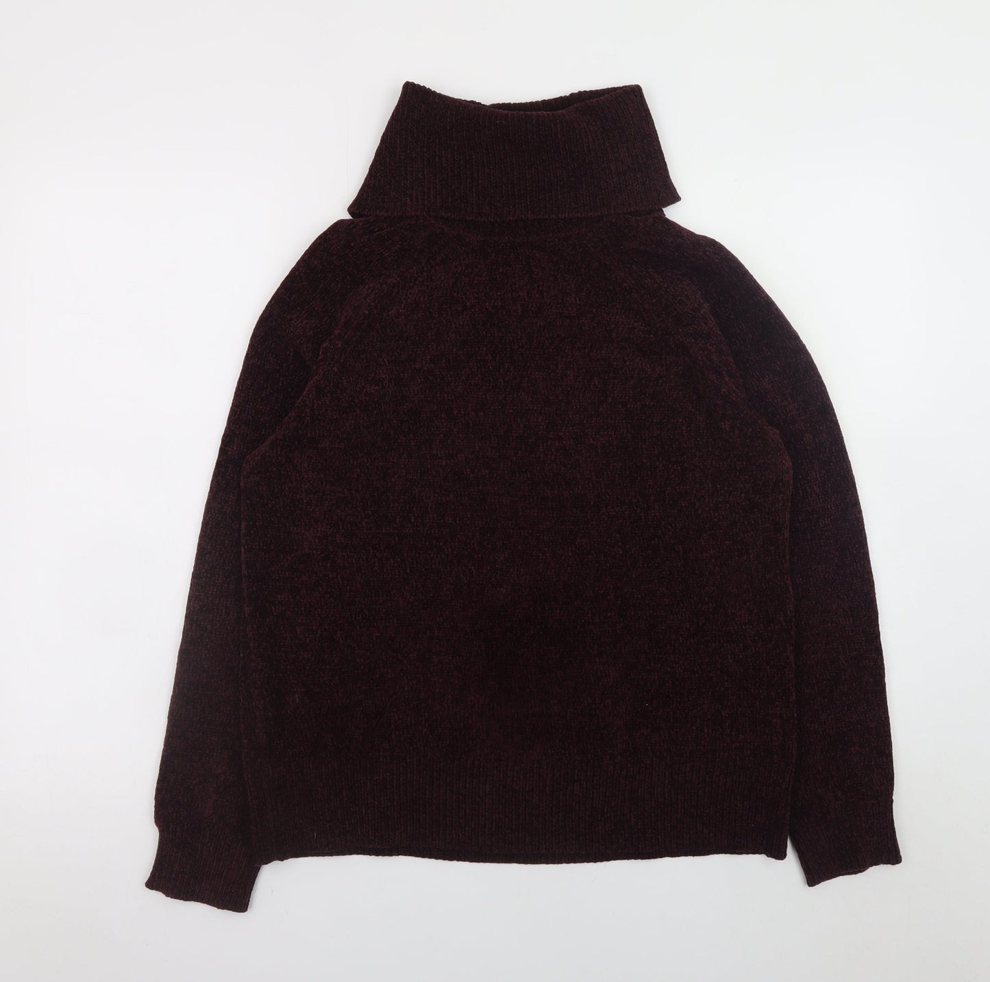 F&F Womens Brown Roll Neck Long Sleeve Pullover Jumper Size 12