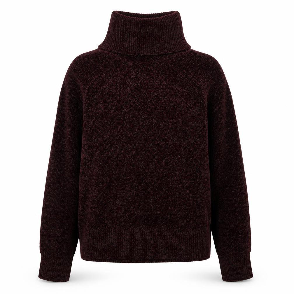 F&F Womens Brown Roll Neck Long Sleeve Pullover Jumper Size 12