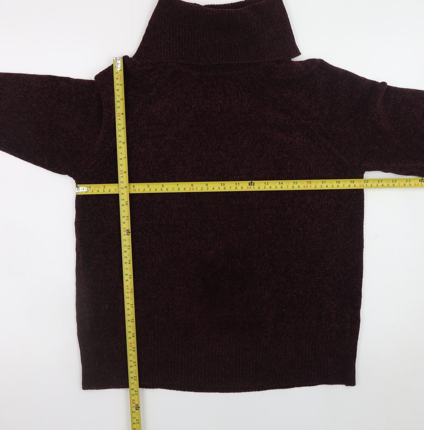 F&F Womens Brown Roll Neck Long Sleeve Pullover Jumper Size 12
