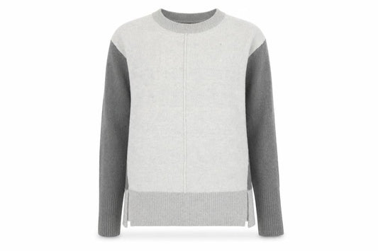 Front view of Principles Women Grey Wool Blend Crew Neck Jumper, size 14