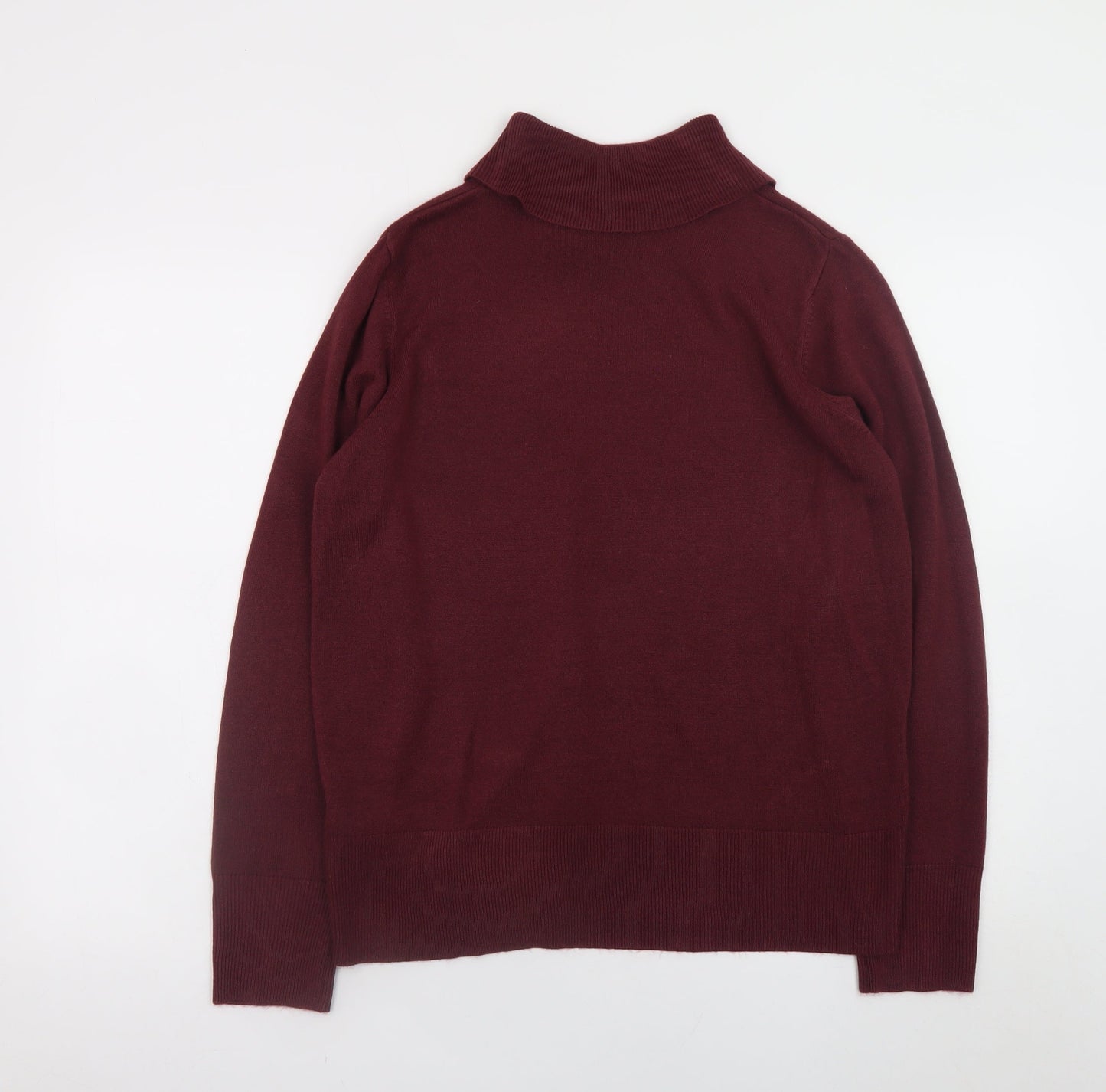 Marks and Spencer Women’s Red Roll Neck Knit Jumper Size 16