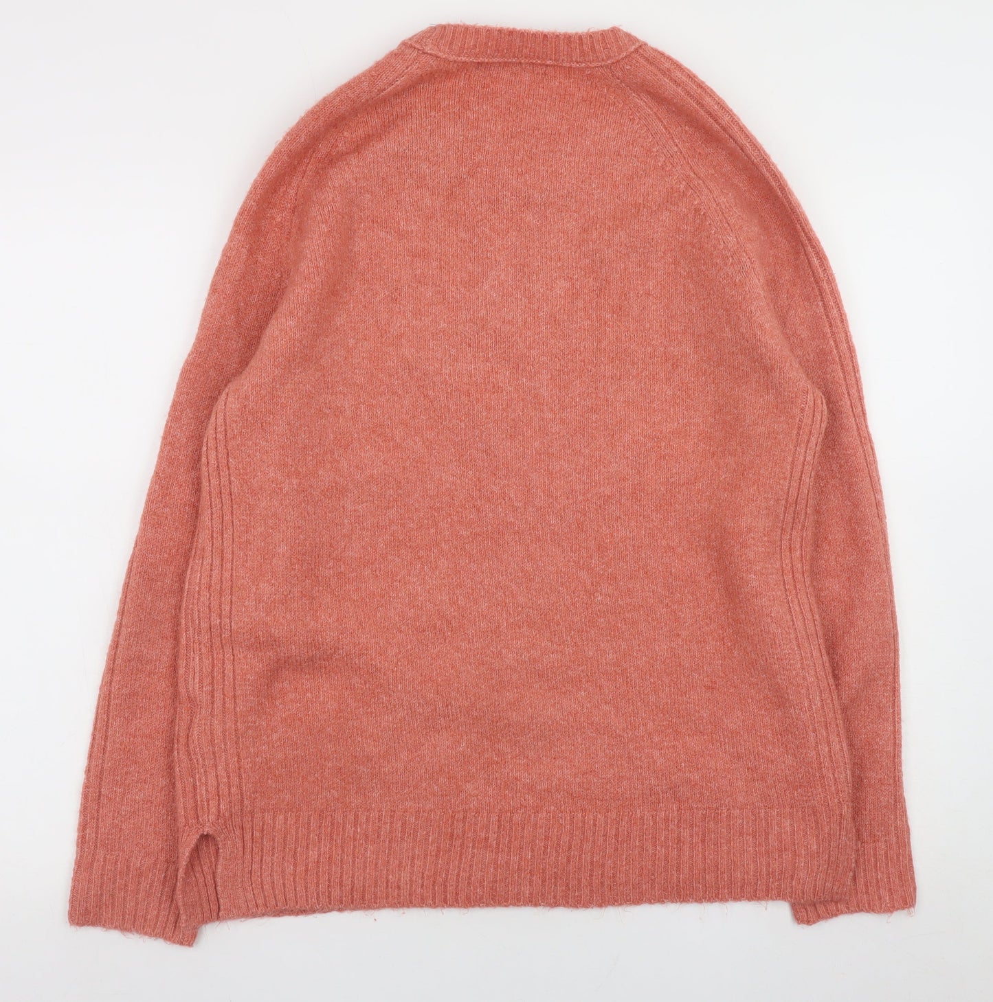 Marks and Spencer Women Pink Crew Neck Knit Pullover Jumper M