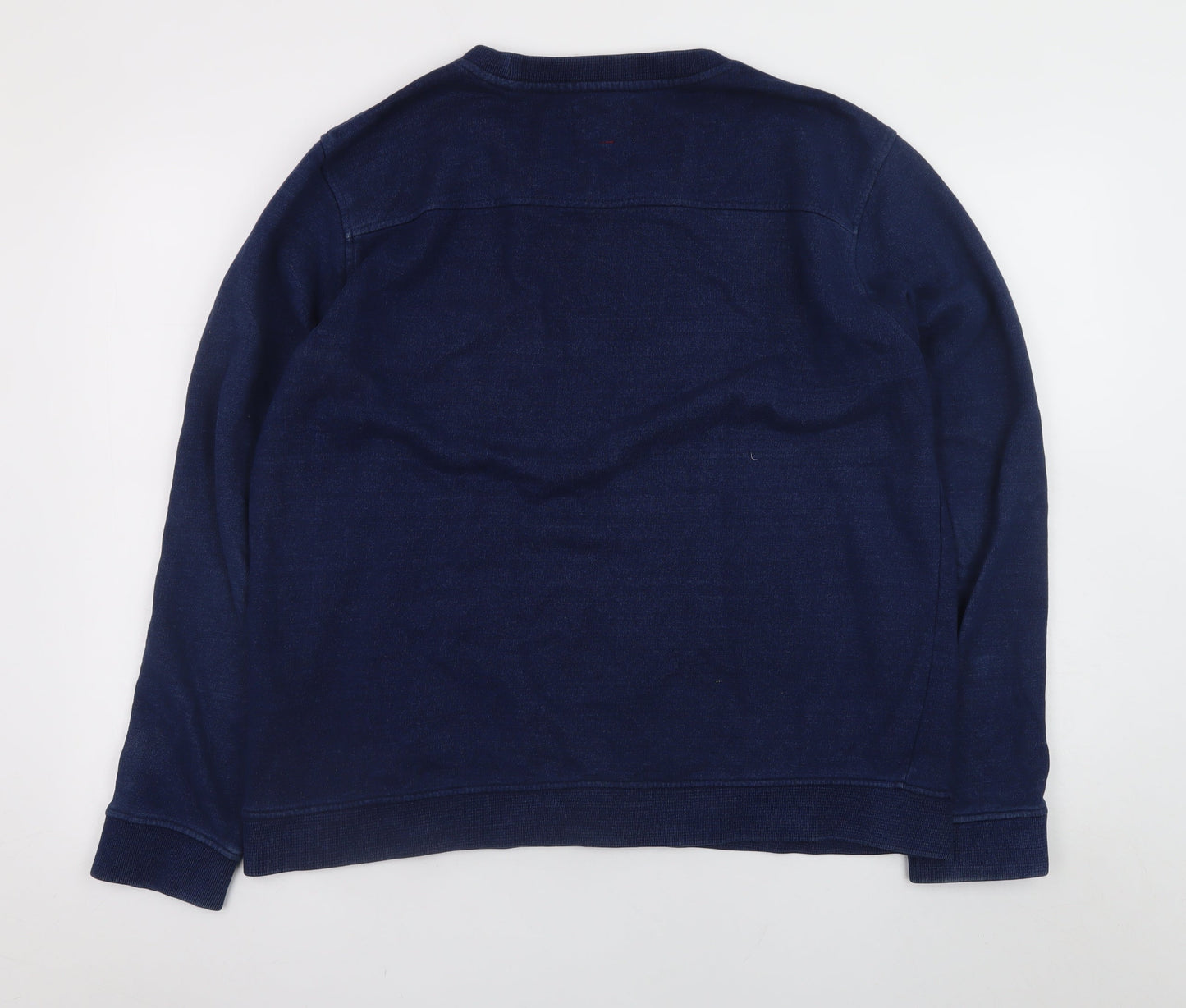 HYMN Men’s Blue Cotton Crew Neck Pullover Sweatshirt Size L