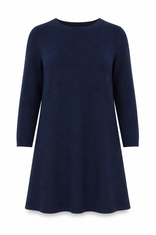 FatFace Womens Blue Cotton Knit A-Line Dress Size 12