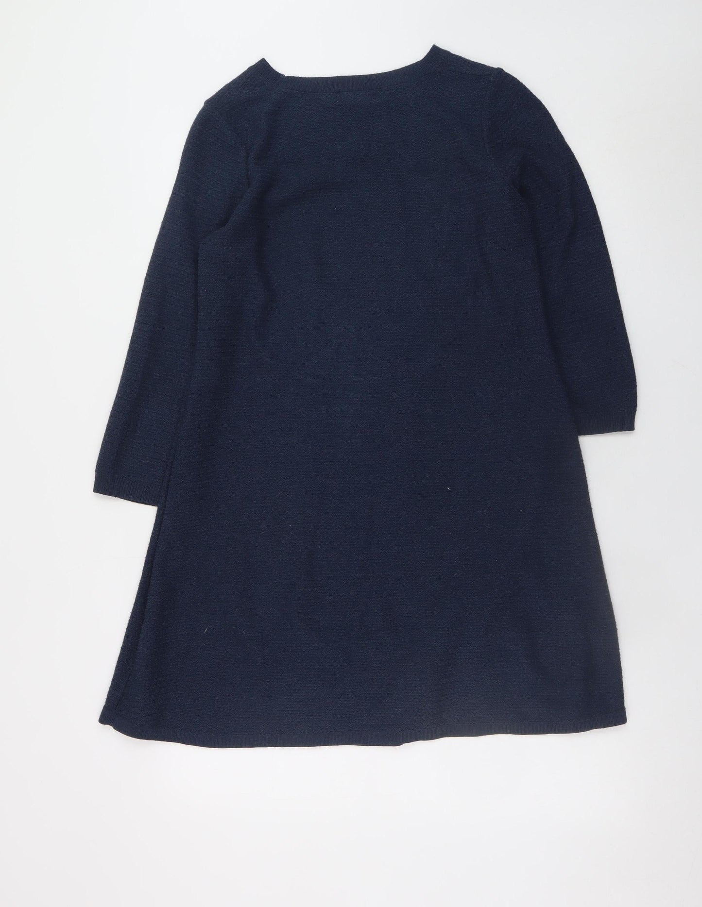 Fat Face Womens Blue Cotton Knit A-Line Dress Size 12
