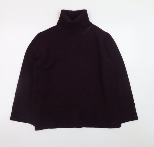 MNG Women's Purple Roll Neck Jumper Size M Acrylic Wool Blend