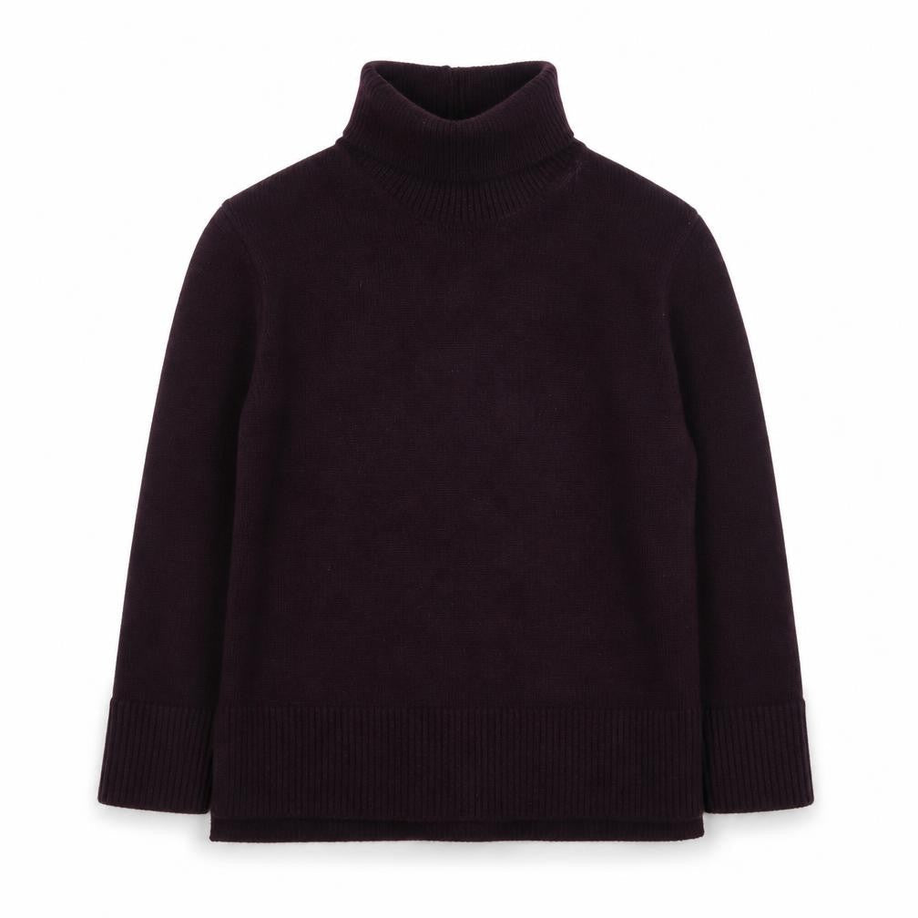 MNG Women's Purple Roll Neck Jumper Size M Acrylic Wool Blend