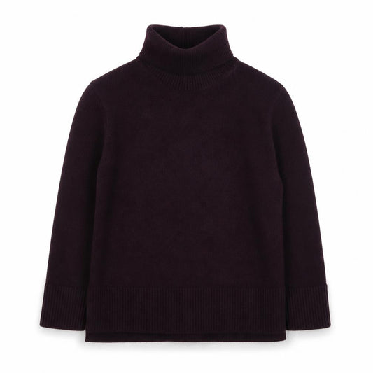 Mango Women's Purple Roll Neck Jumper Size M Acrylic Wool Blend