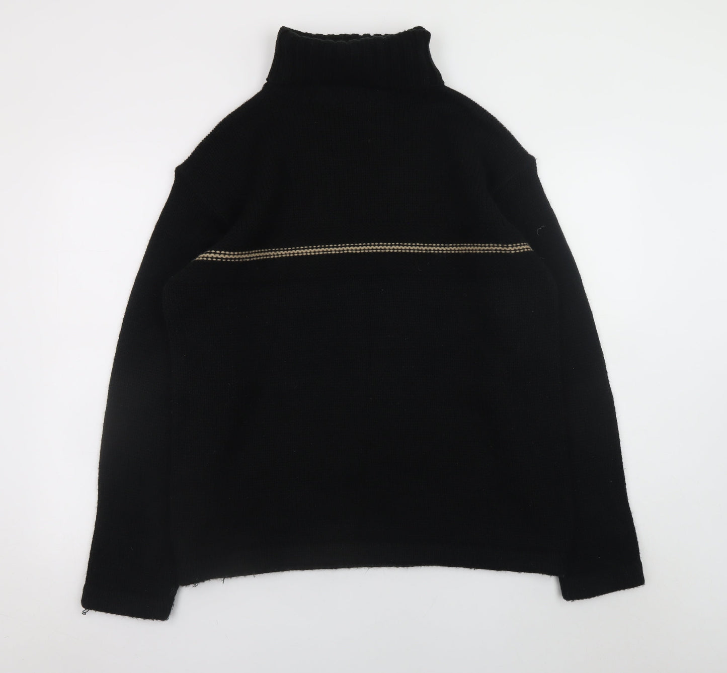 Whispering Smith Women Black L Roll Neck Knit Pullover Jumper