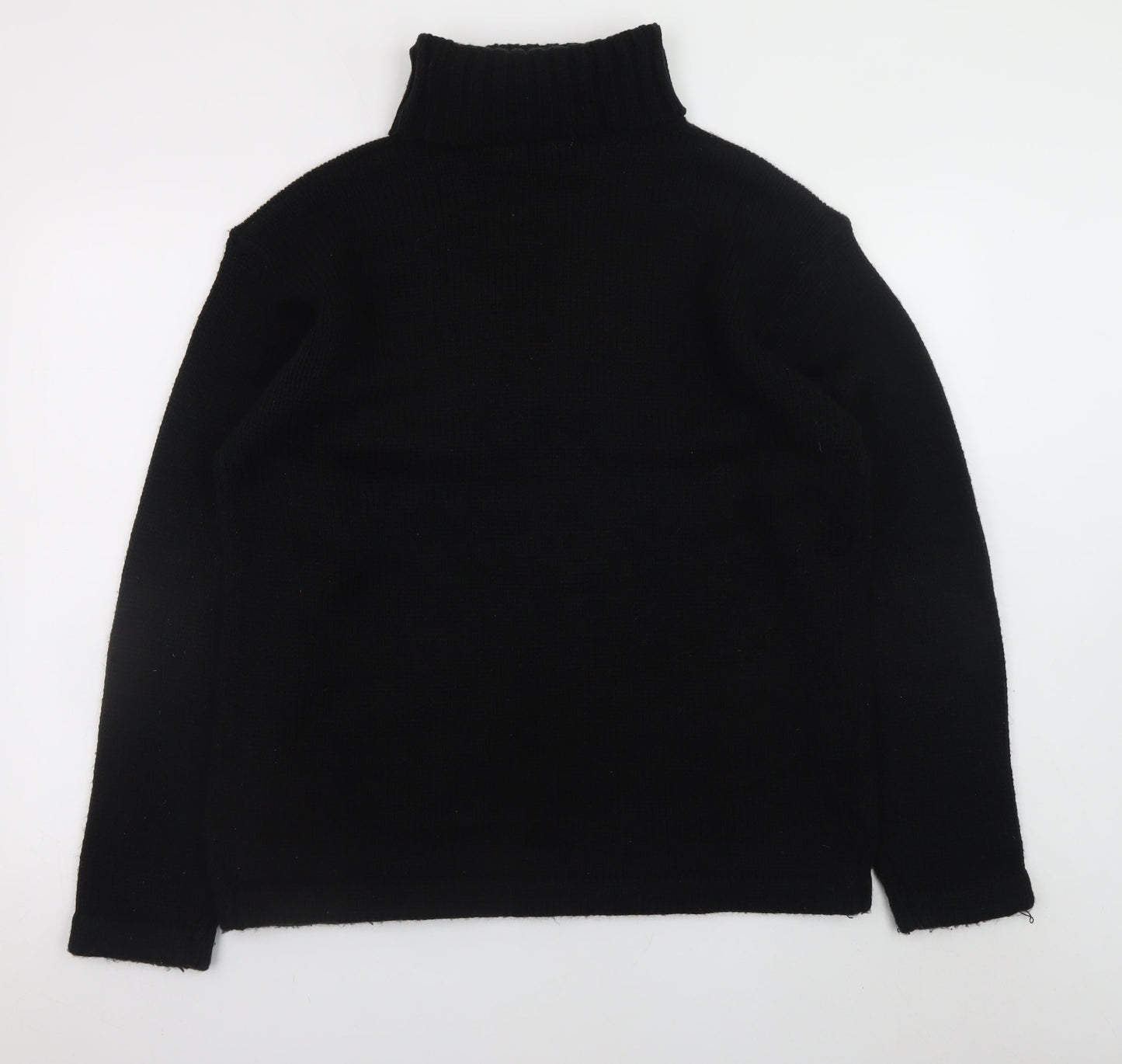 Whispering Smith Women Black L Roll Neck Knit Pullover Jumper