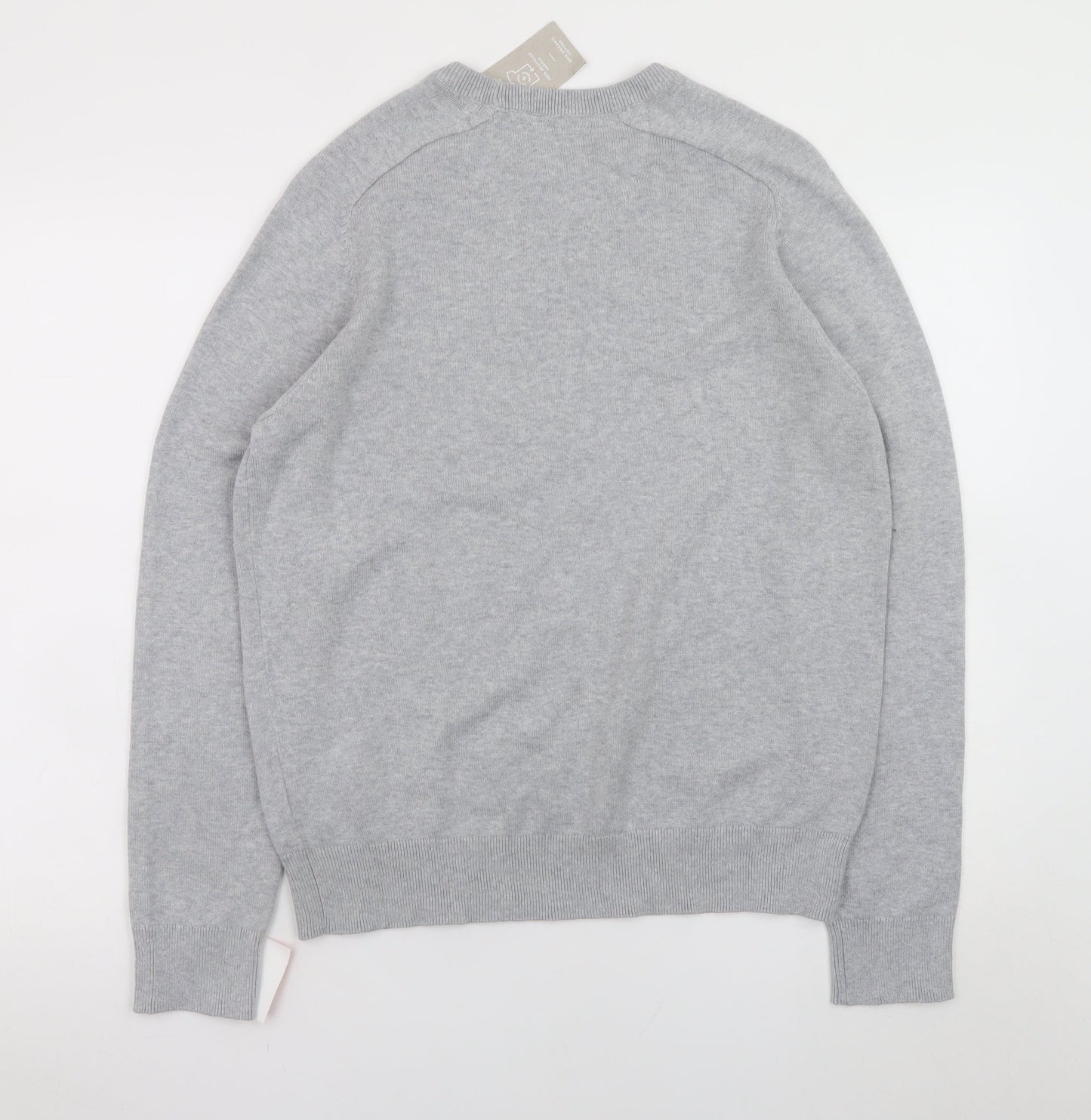 Farah Men's Grey Cotton Crew Neck Pullover Jumper M