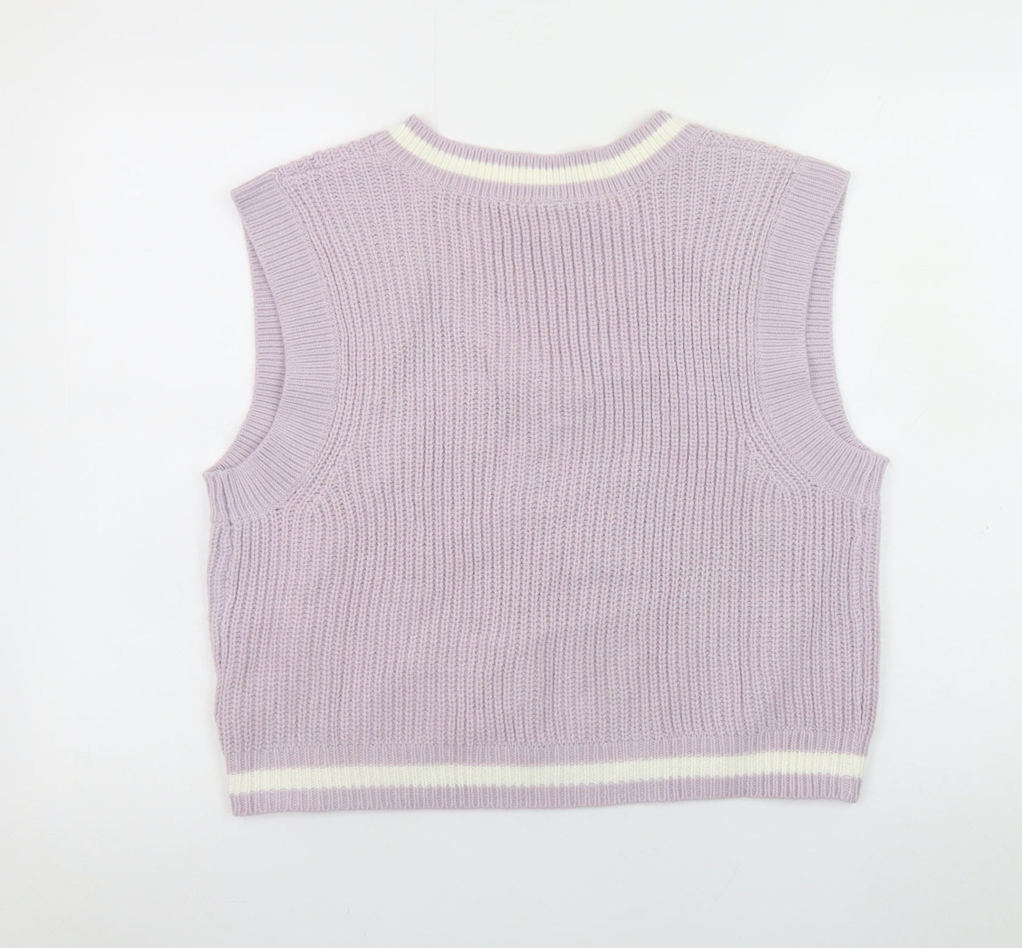 H&M Divided Women’s Purple V-Neck Knit Sleeveless Vest Size 12