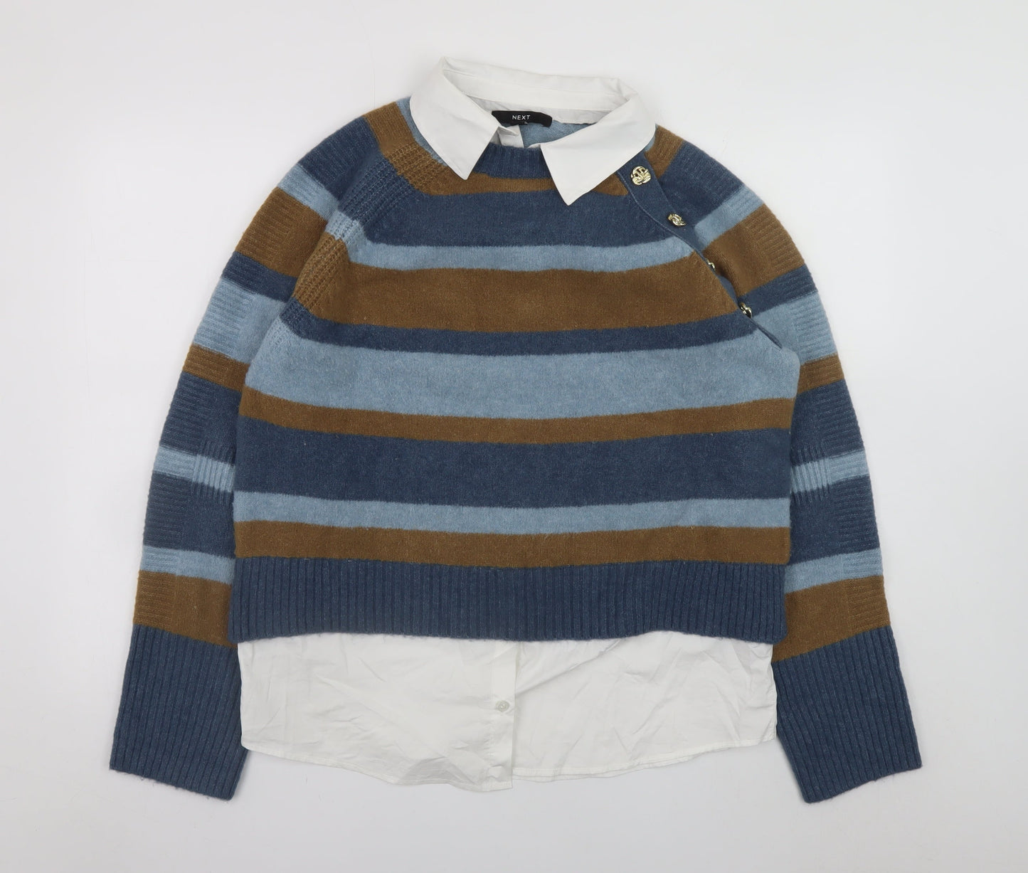 Next Women's Multicoloured Striped Pullover Jumper Size S