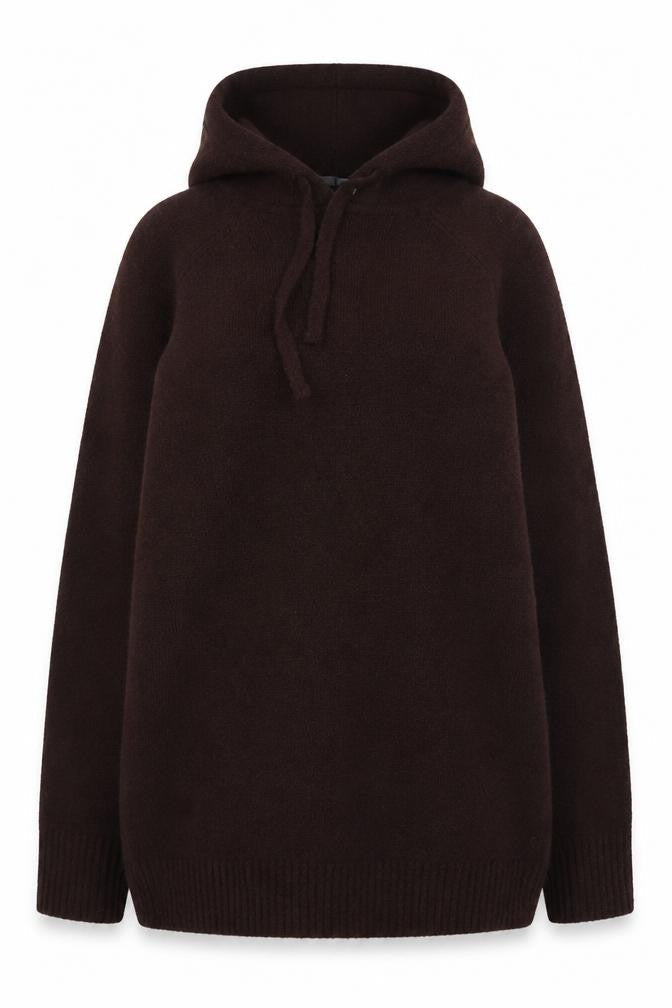 Marks & Spencer Women Brown Hooded Pullover Knit Jumper M