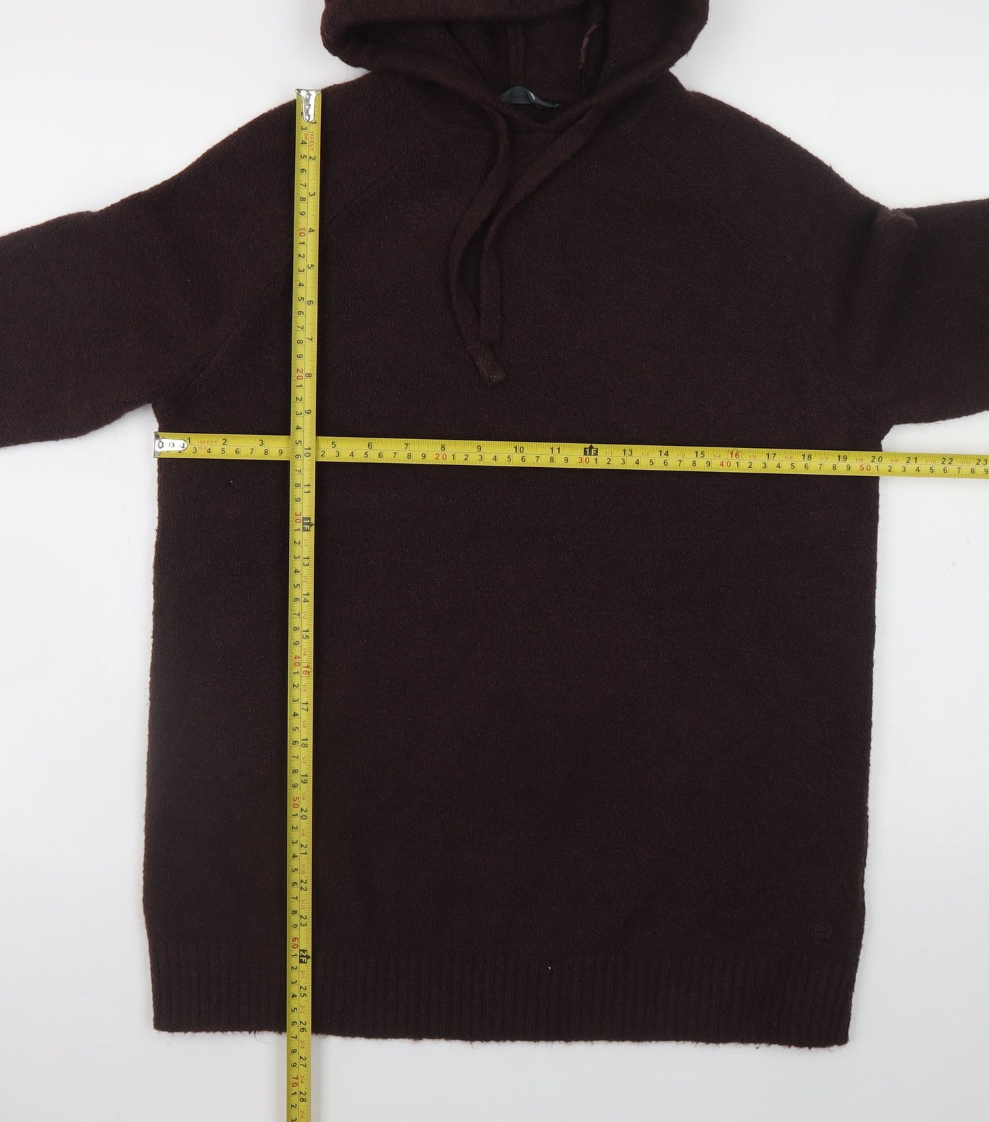 Marks & Spencer Women Brown Hooded Pullover Knit Jumper M