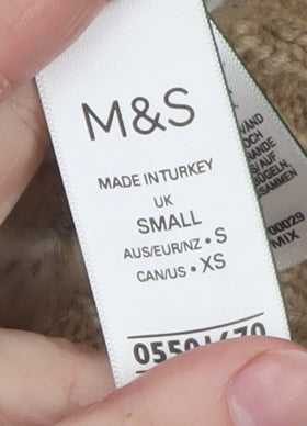 Marks and Spencer Women's Beige Fair Isle Knit Jumper Small