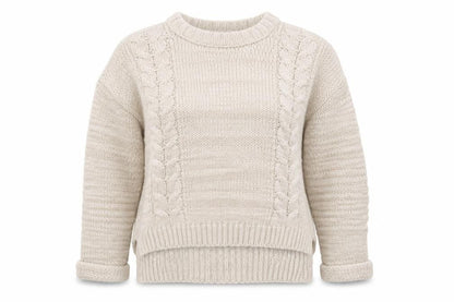 New Look Women Beige Cable-Knit Jumper Size 12