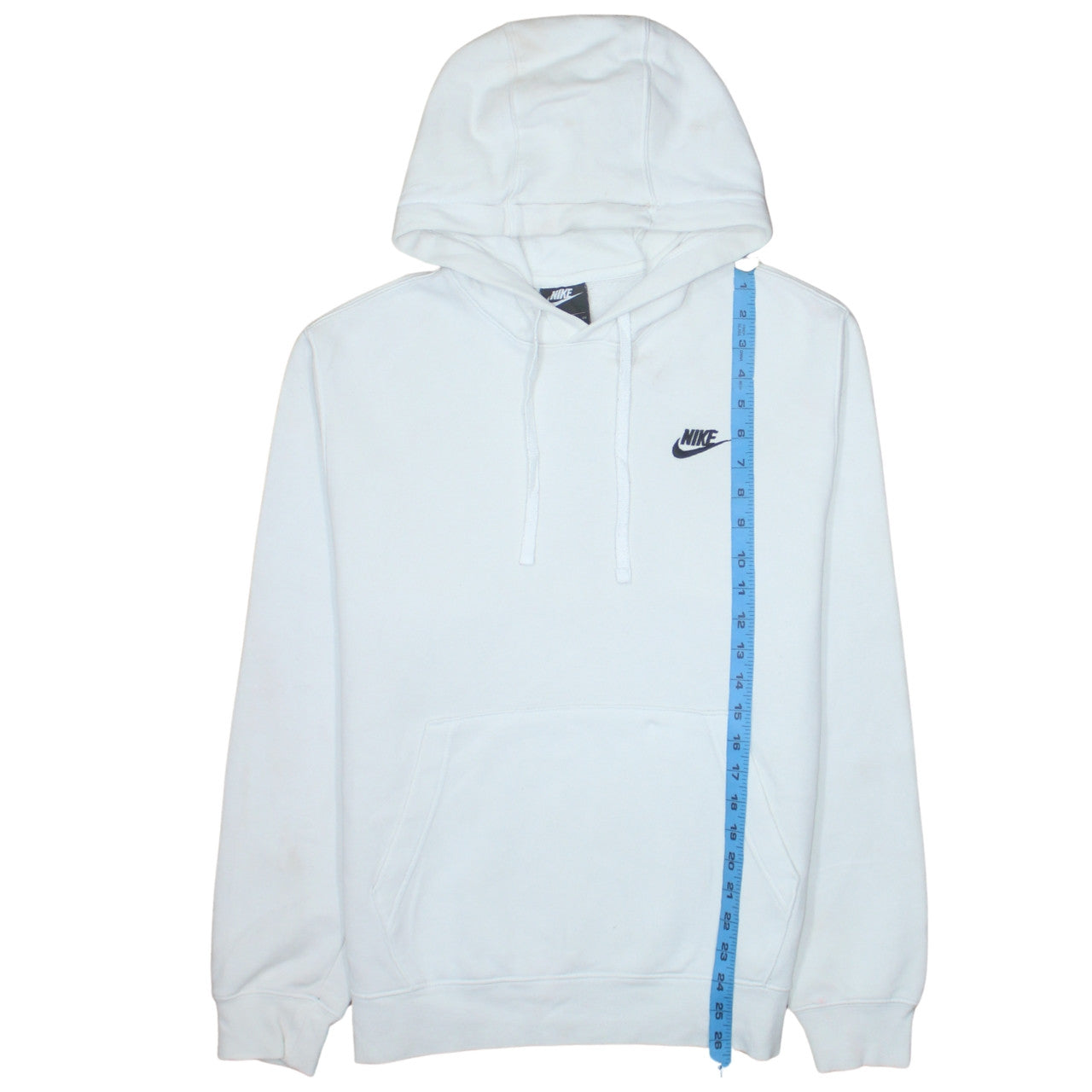 Nike Men's White Pullover Hoodie Small Fleece Regular Fit