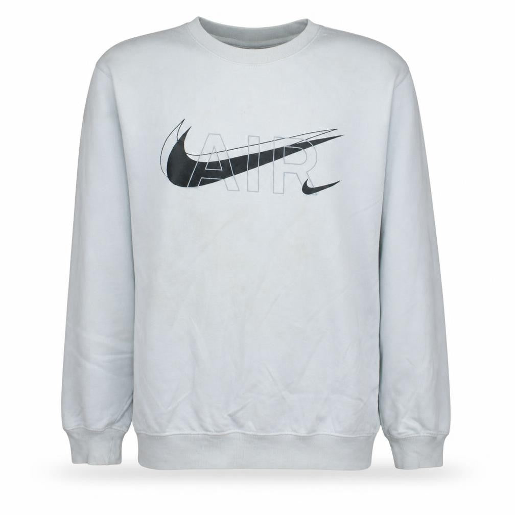 Nike Men White Air Logo Crew Neck Sweatshirt Size M