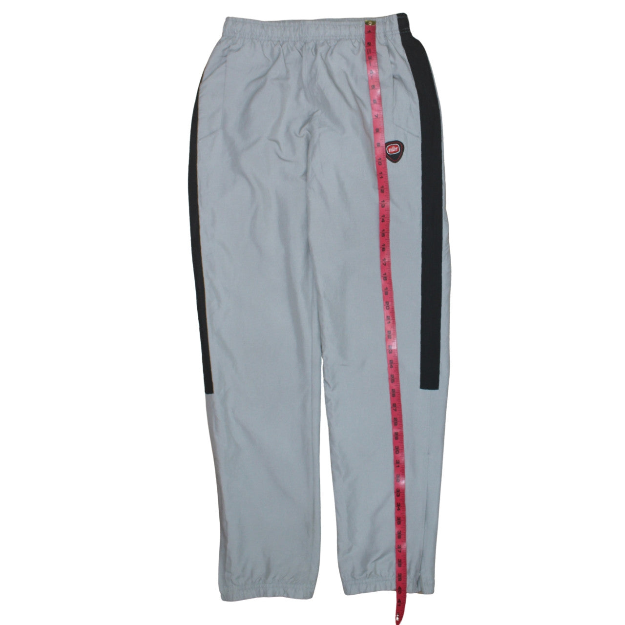 Nike Men's Grey Black Track Jogger Trousers Size M Elastic Waist